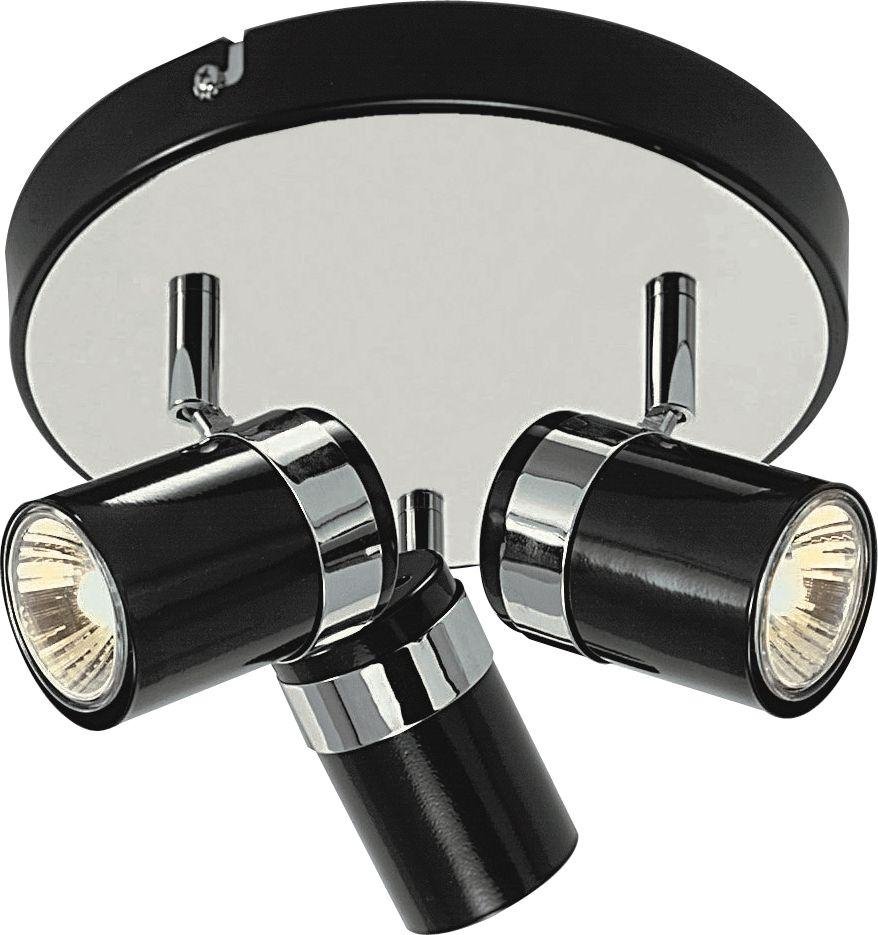 Argos Home Shiro 3 Spotlight Plate - Black & Chrome