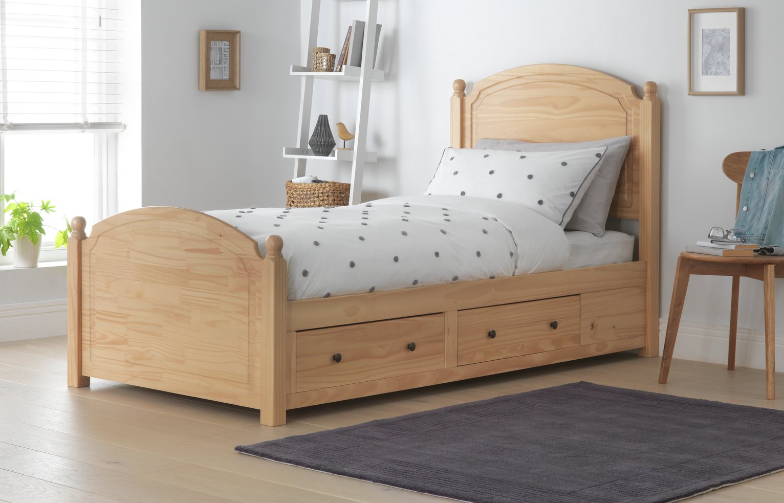 Argos Home Emberton Single Wooden Bed Frame - Pine