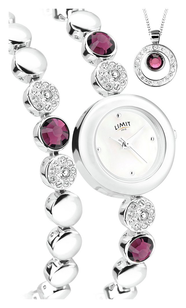 Limit Ladies' Silver Bracelet, Necklace and Watch Set Review