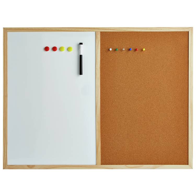 Cathedral 2 in 1 Cork Board and White Memo Board 0