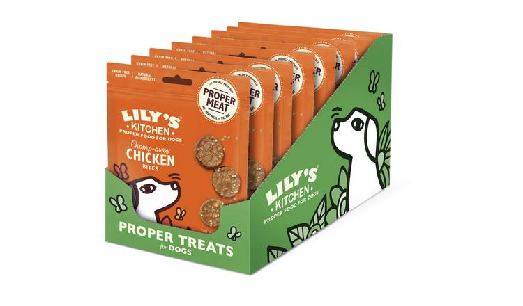 Lily's Kitchen Chomp-Away Chicken Bites Dog Treats 70g x 8