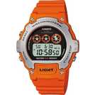 casio men's illuminator lcd orange resin strap watch
