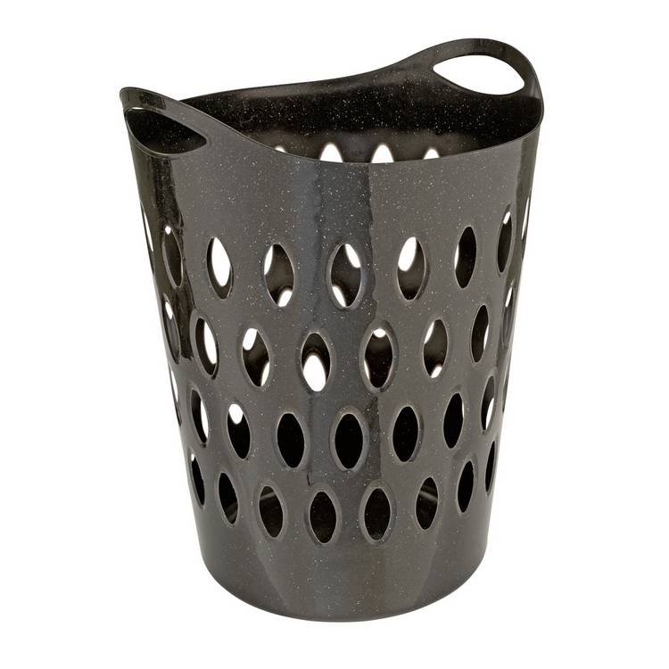 Argos Home Flexible Glitter Laundry Basket - Black 0