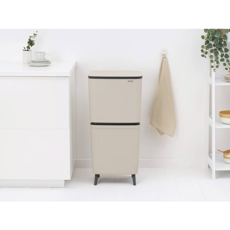 Brabantia 25+10+10 Liter Recycle Bin - Beige 0