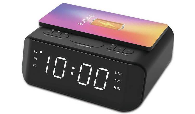 Buy Groove Atlas FM Alarm Clock Radio with Wireless Charging Radios