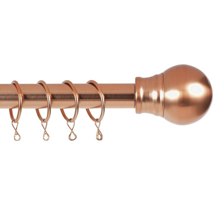 Argos Home Rose Gold Extendable Curtain Pole - 110cm - 300cm 0
