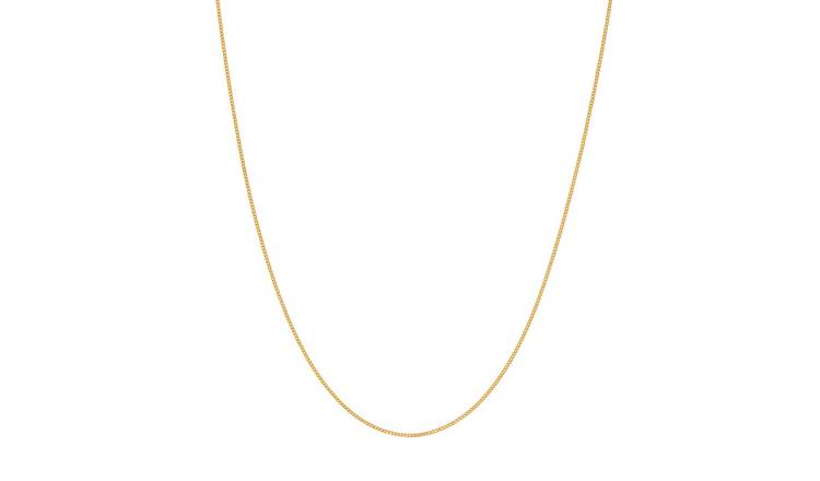 Buy Revere 9ct Yellow Gold Fine Curb 24 Inch Chain | Womens necklaces ...