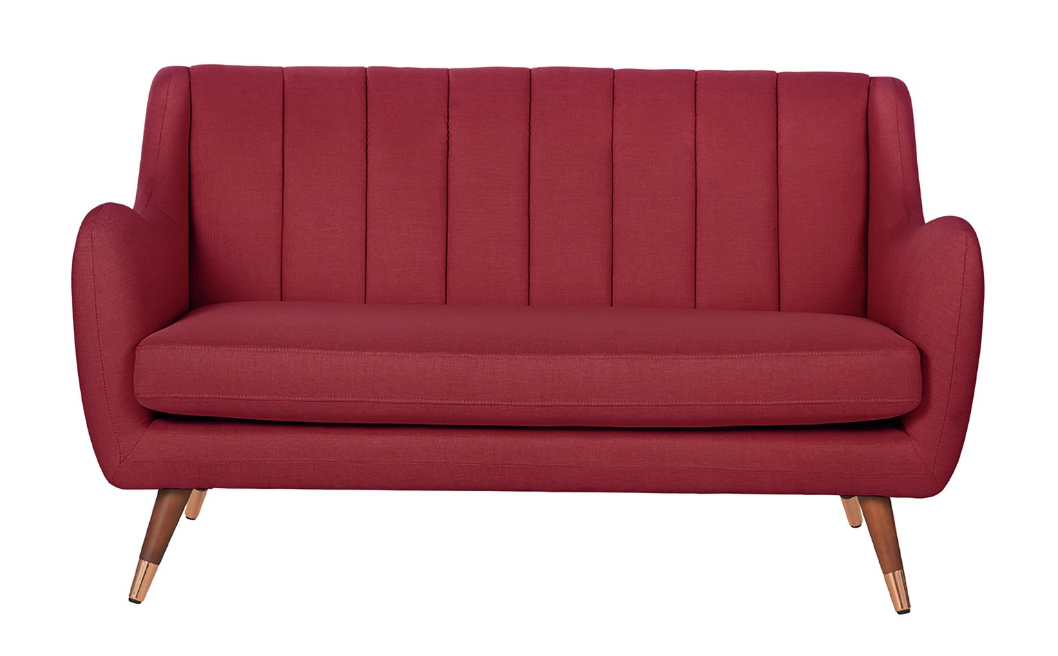 Argos Home Leila 2 Seater Fabric Sofa - Red