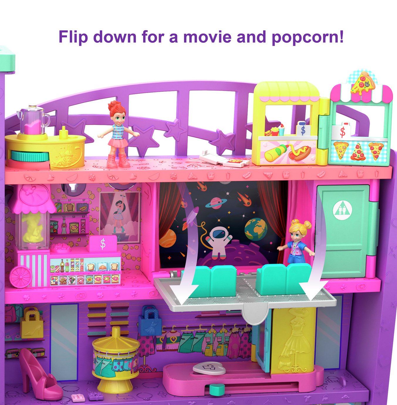 Polly Pocket Mega Mall with Floors & Micro Dolls Girls Toys Review