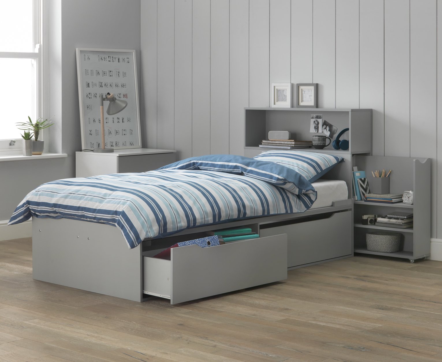 kids single beds with storage