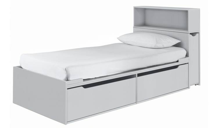 Habitat Lloyd Storage Cabin Bed with Headboard - Grey