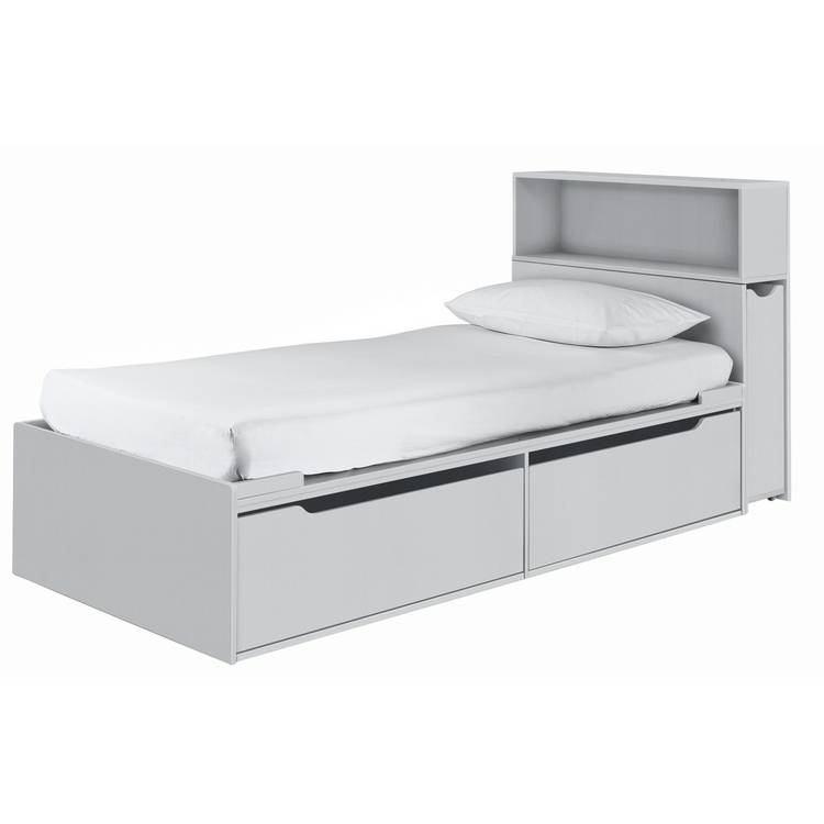 Habitat Lloyd Storage Cabin Bed with Headboard - Grey 0