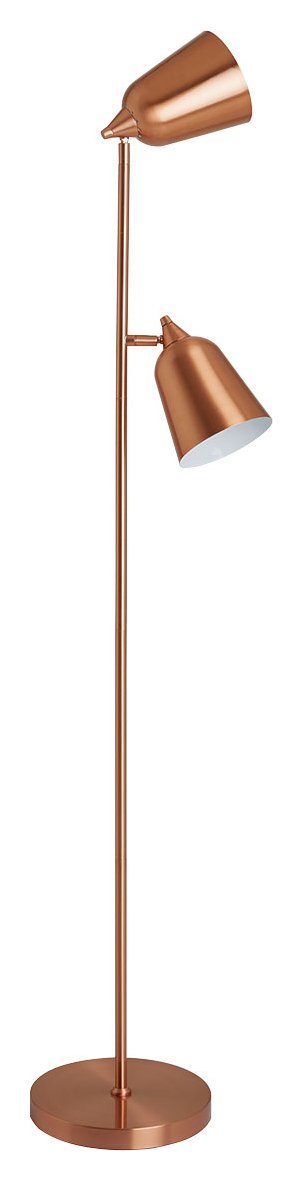 Habitat Double Floor Lamp - Copper