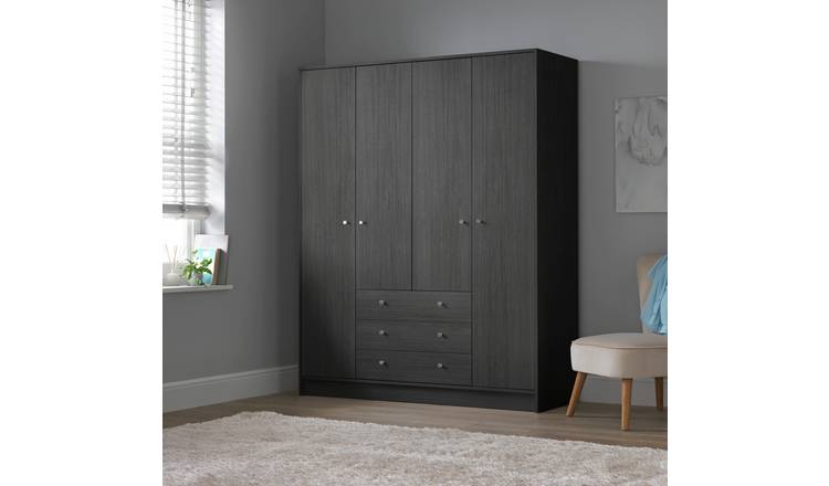 Argos on sale black wardrobe