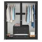 Buy Habitat Malibu 4 Door 3 Drawer Wardrobe - Black Oak Eff | Wardrobes ...