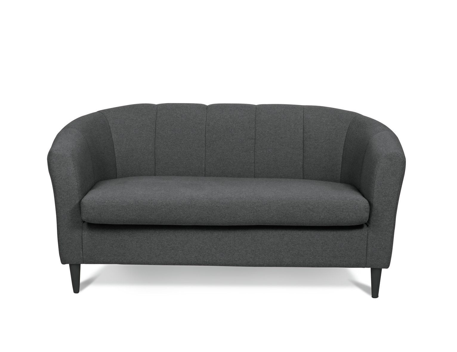 Argos Home Ayres 2 Seater Fabric Tub Sofa - Charcoal