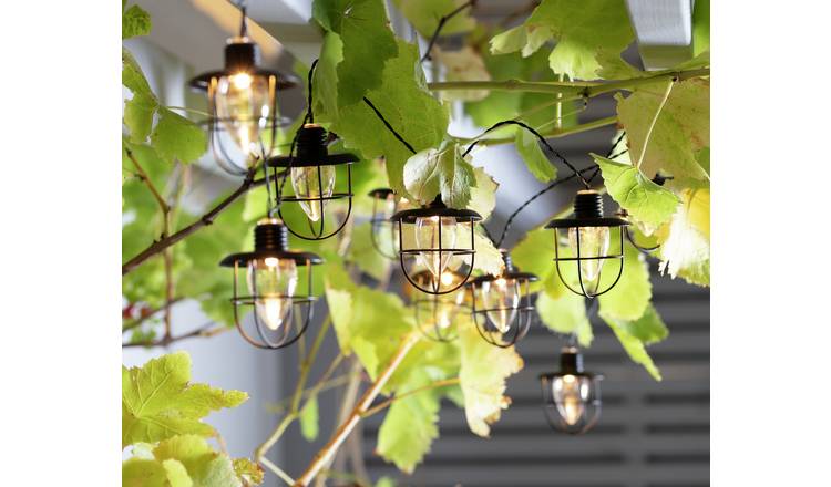 Better homes & gardens outdoor deals vintage cage lantern string lights