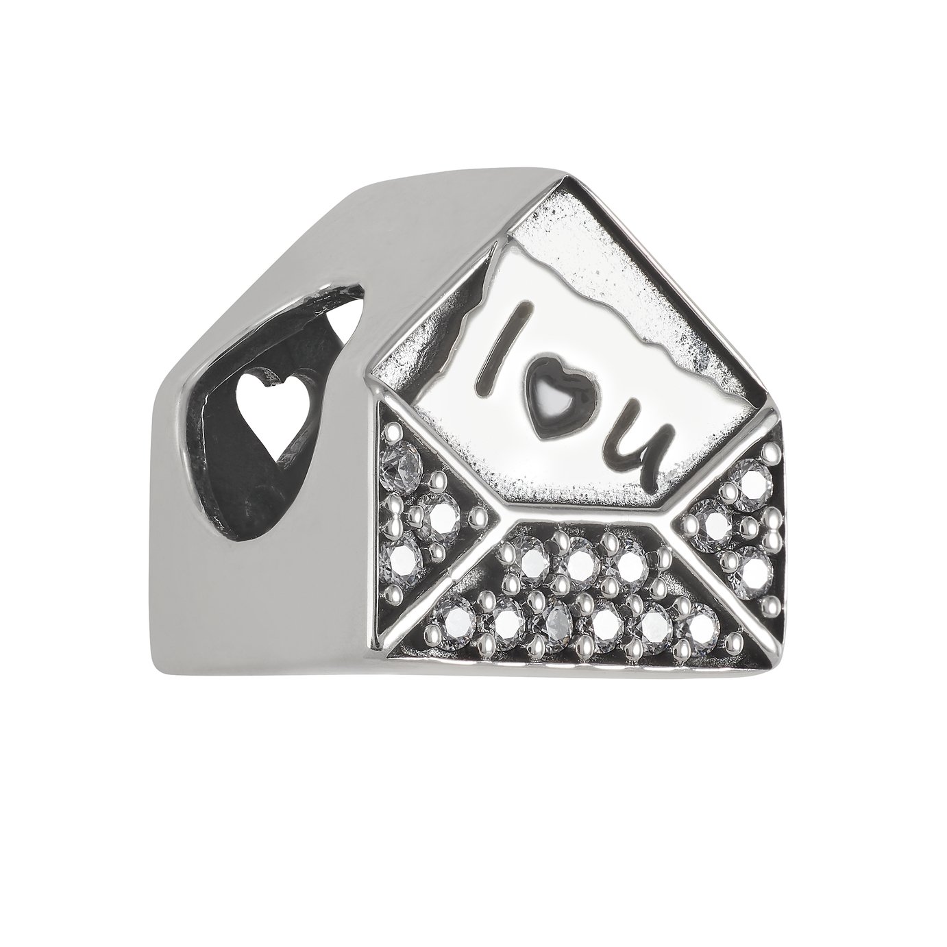 Moon & Back Sterling Silver Cubic Zirconia 'I Love U' Charm Review