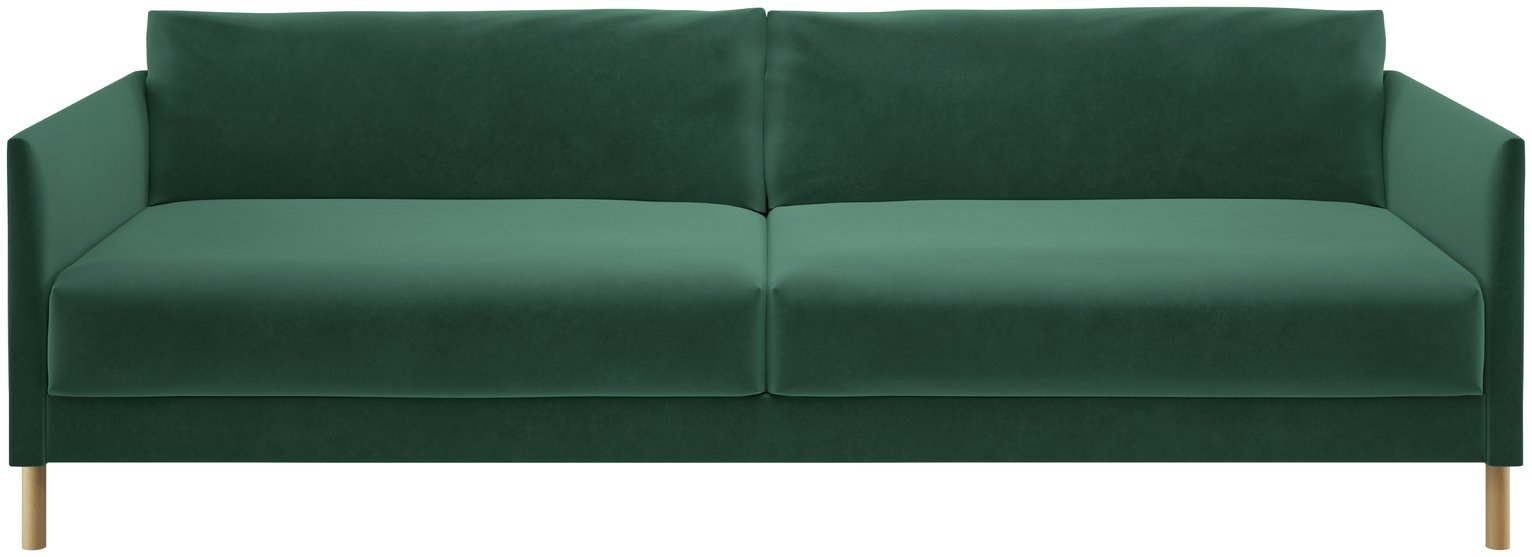 Habitat Hyde 3 Seater Fabric Sofa Bed - Green