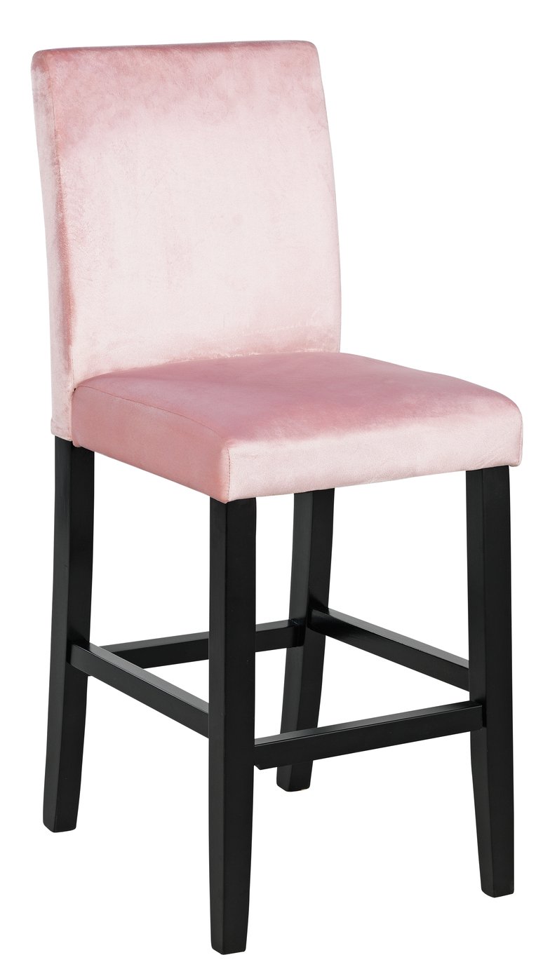 Argos Home Winslow Velvet Bar Stool - Pink