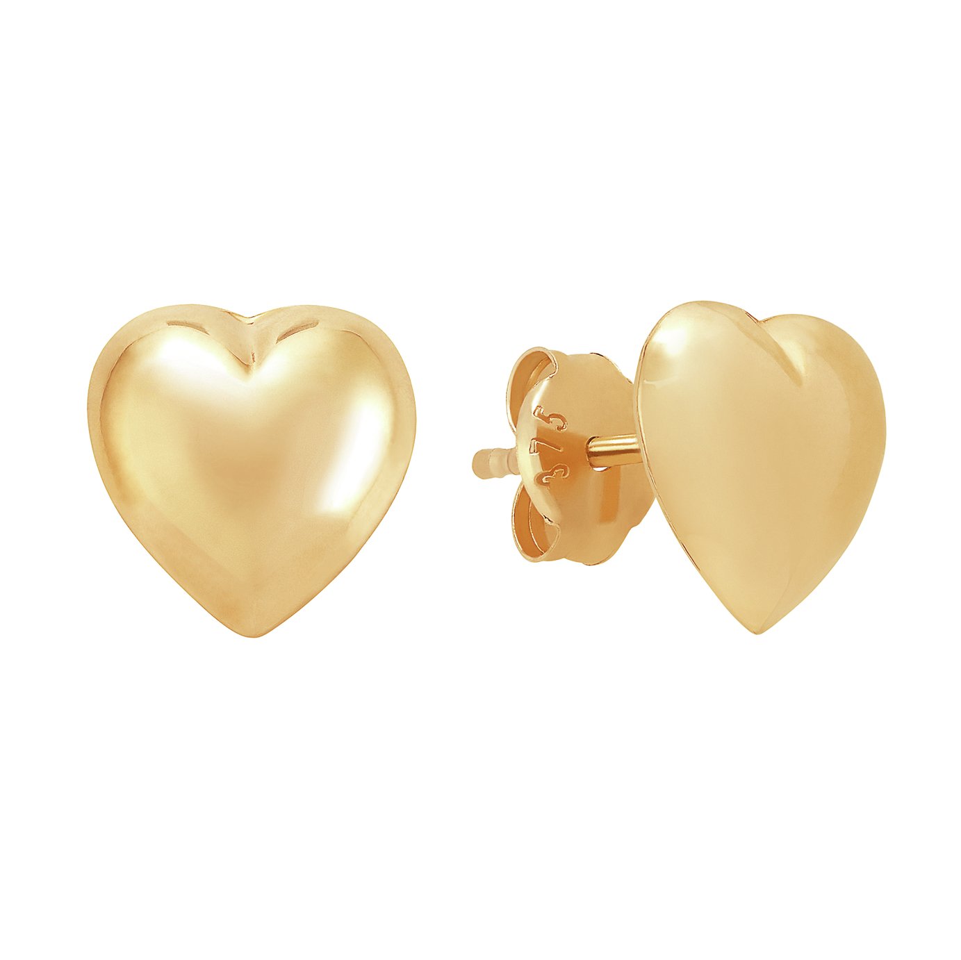 Revere 9ct Gold Puff heart Stud Earrings Review