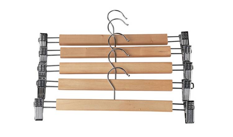 Buy Argos Home Set of 10 Wooden Hangers, Clothes hangers