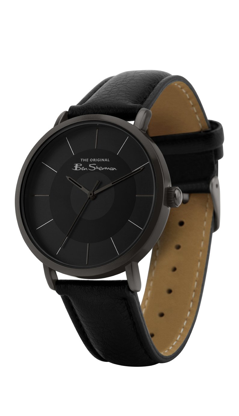 Ben Sherman Men's Black Faux Leather Strap Watch Review