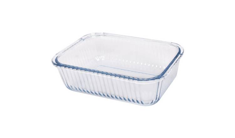 Argon Tableware Optical Rectangular Glass Dish