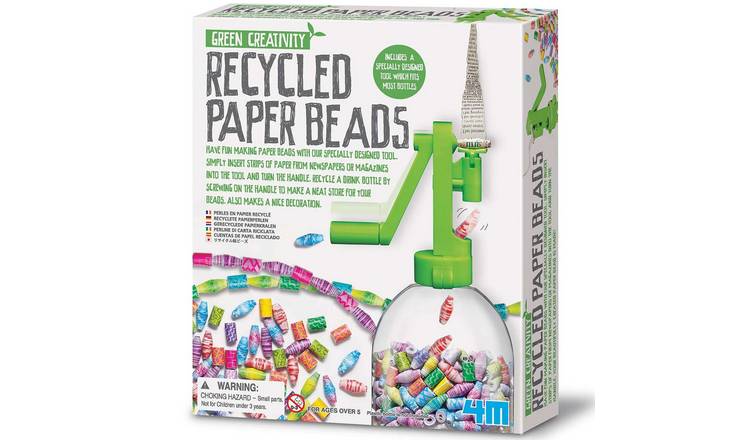4M Green Creativity Recycled Paper Beads - 5 Years +