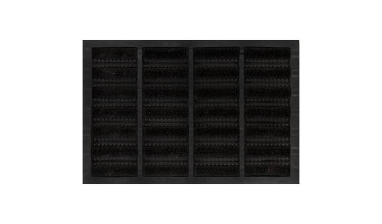 Walplus Rectangular Coir Door Mat - Black - 40 x 60 cm