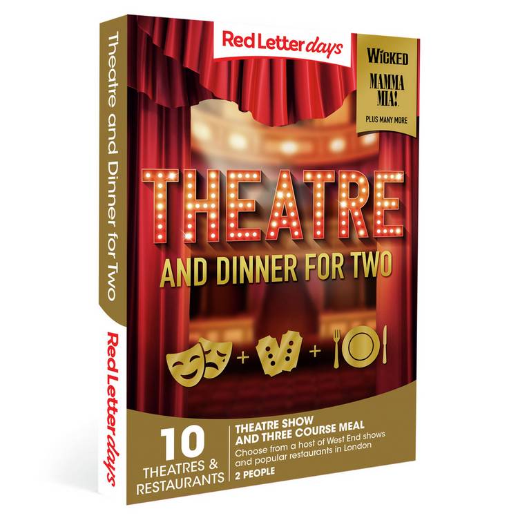 Red Letter Days Theatre & Dinner For Two Gift Experience 0