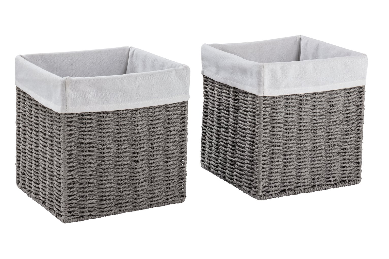 Argos Home Set of 2 Rope Storage Baskets - Grey