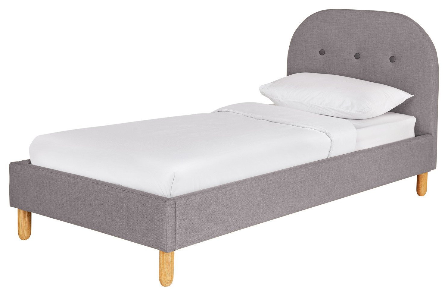 Habitat Elin Single Fabric Bed Frame - Light Grey
