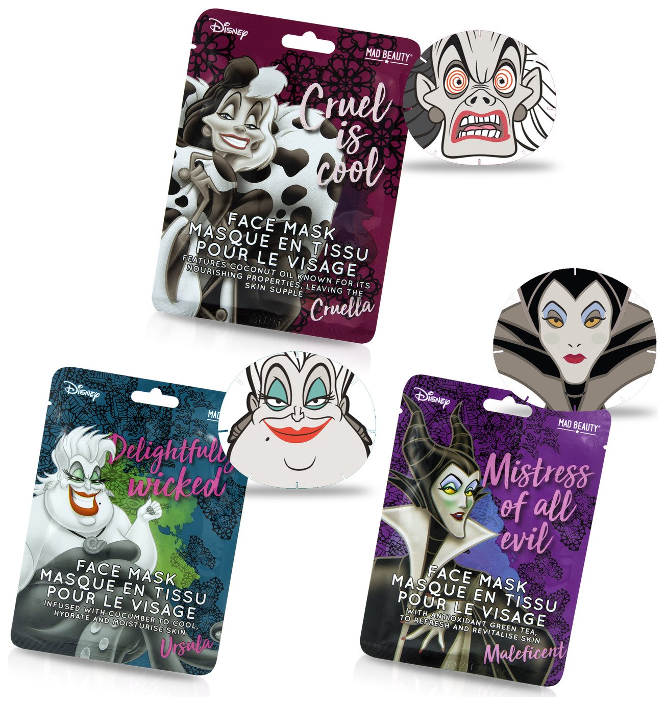 Disney Villains Sheet Face Masks Gift Set Review