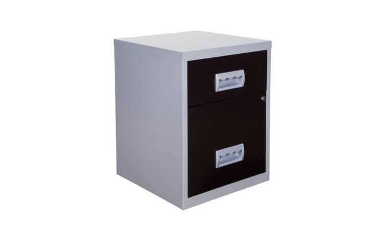 Buy Pierre Henry A4 2 Drawer Combi Filing Cabinet Silver Black