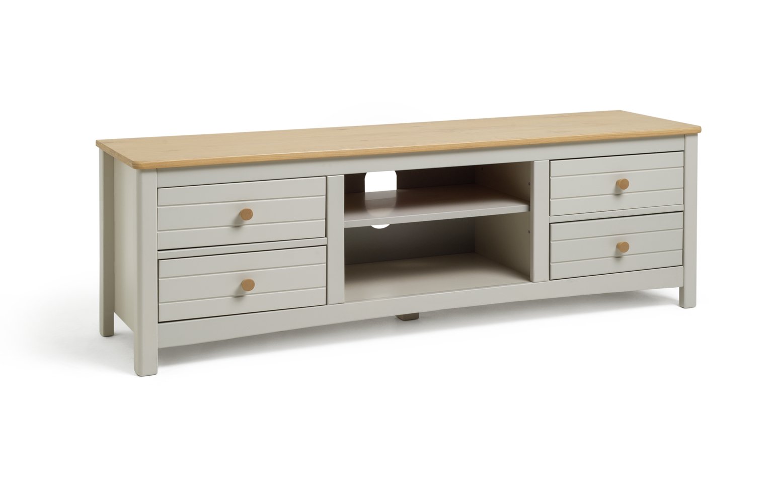 Habitat Bournemouth 4 Drawer TV Unit - Light Grey