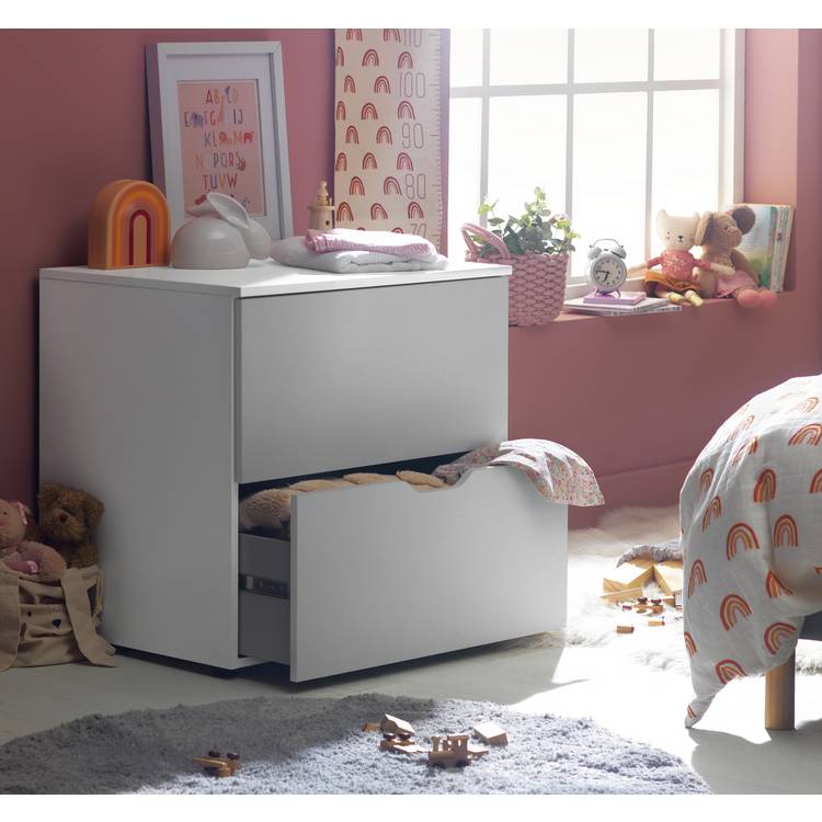 Habitat Kids Pod Low 2 Drawer Chest - Grey 0