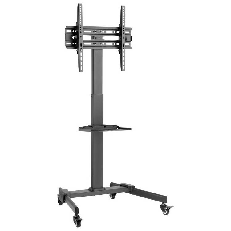 ProperAV Mobile TV Stand on Wheels Up to 55 Inch - Black 0