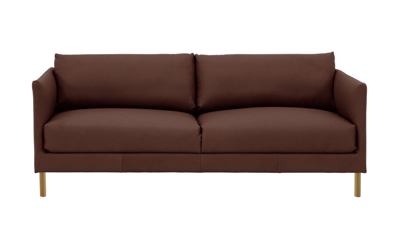 Habitat Hyde Leather 3 Seater Sofa - Brown