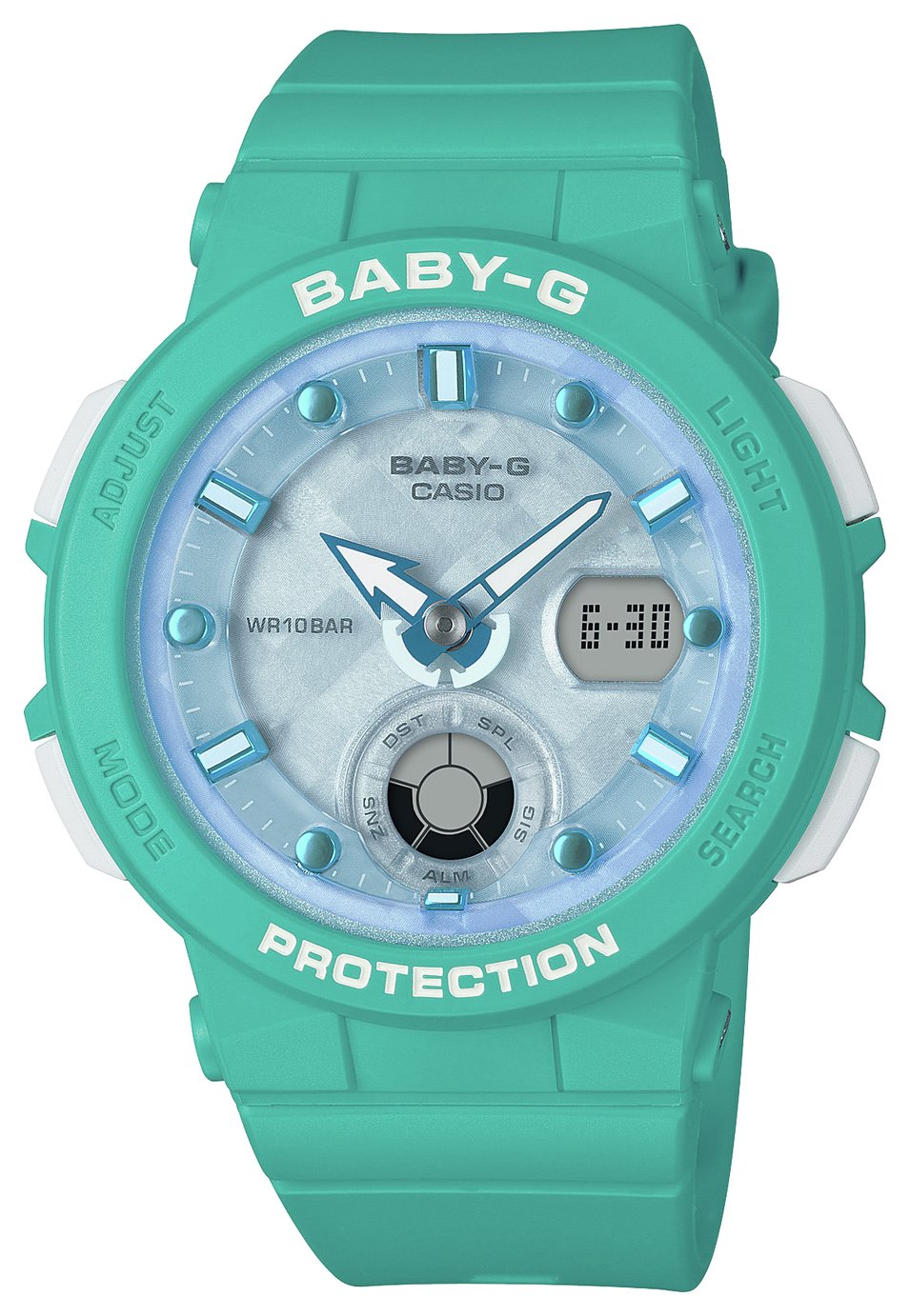 Casio Baby G Ladies Aqua Rubber Strap Watch