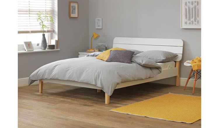 Argos single white store bed frame