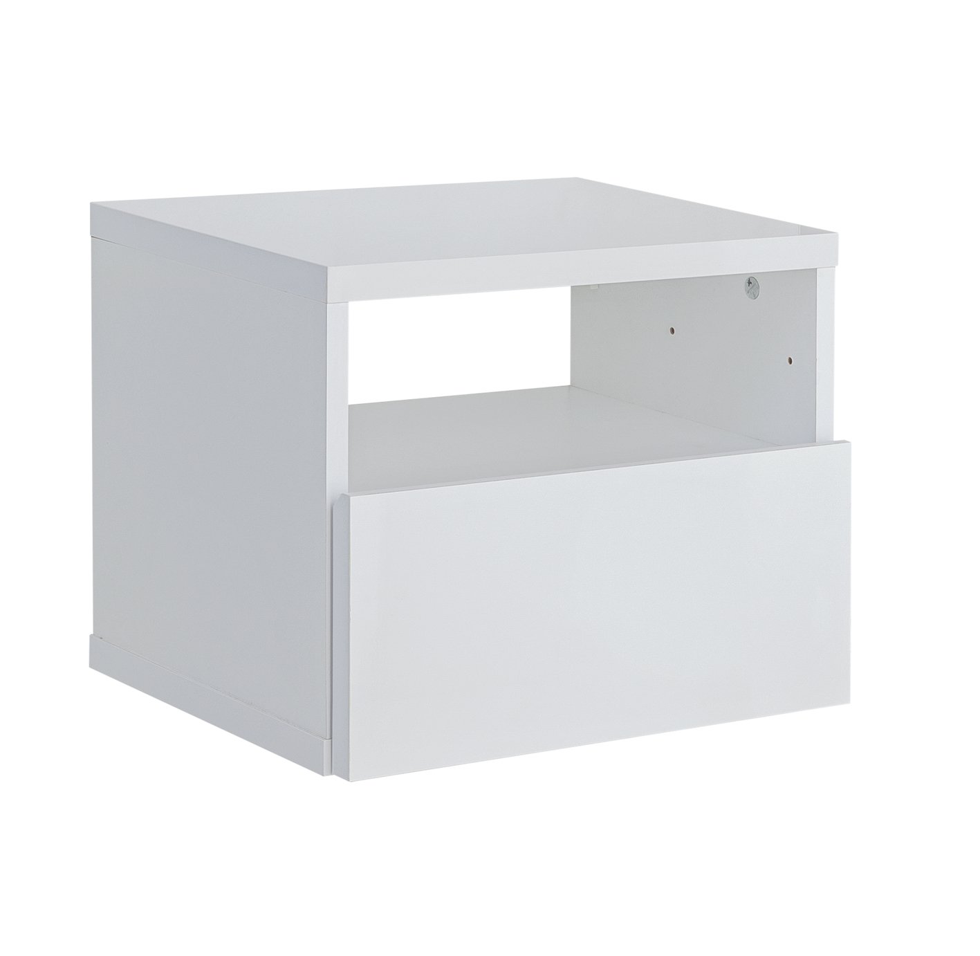 Argos Home Jenson Gloss Floating Bedside Table - White