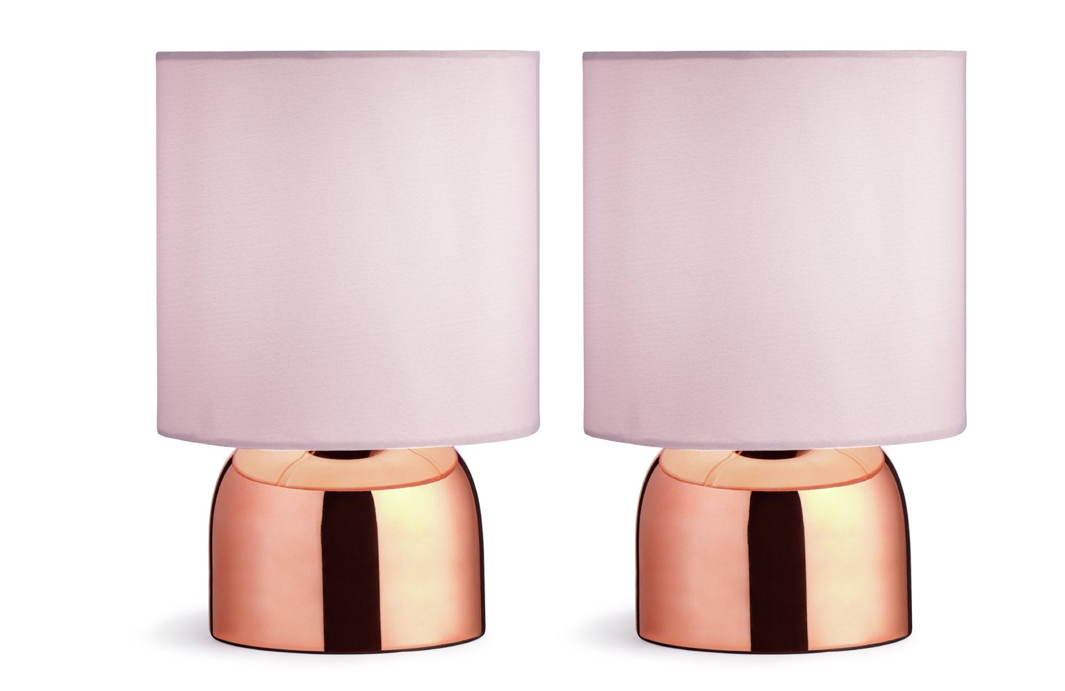 Argos Home Pair of Touch Table Lamps -Rose Gold & Blush Pink Review