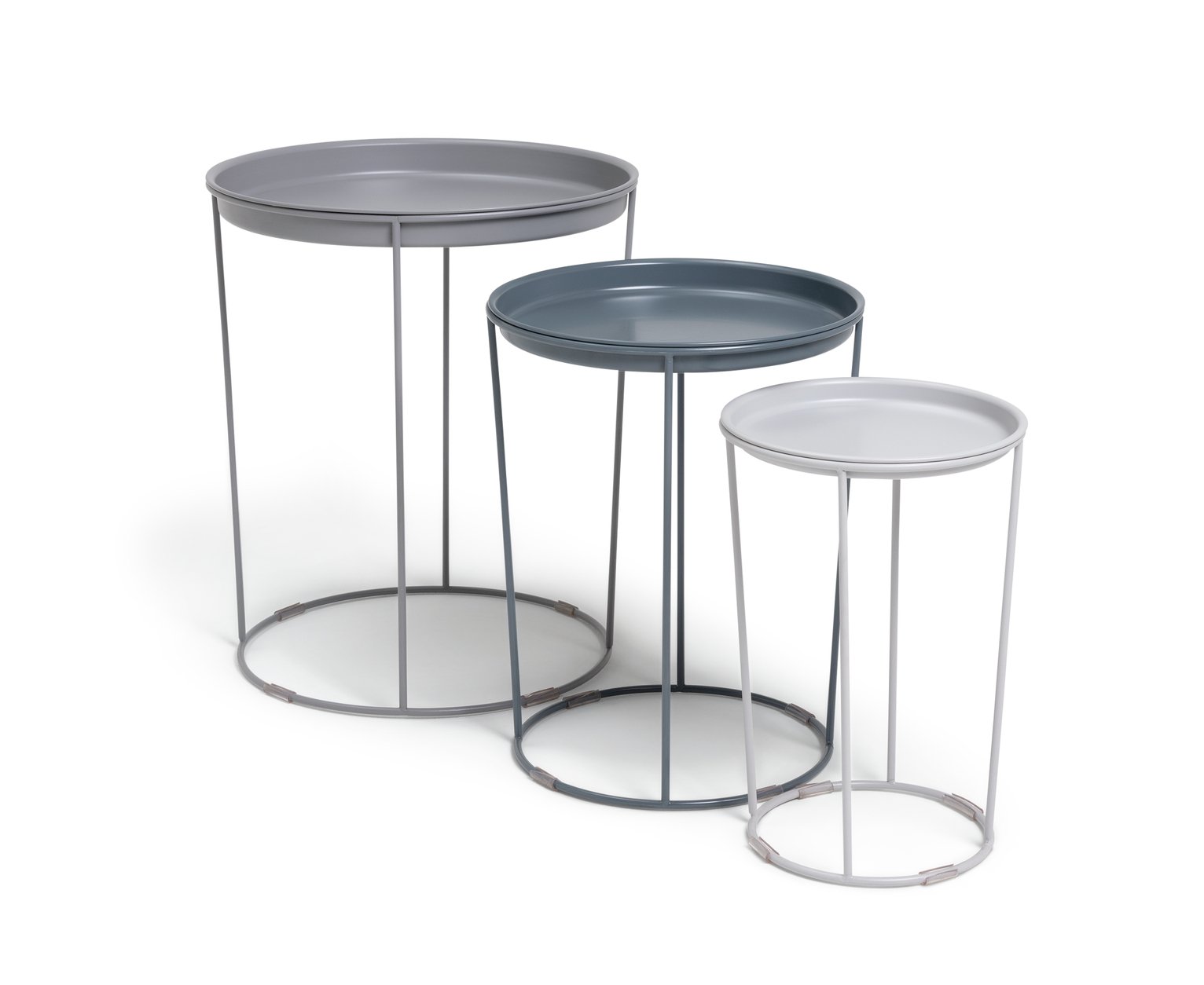 Habitat Finley Nest of 3 Tables - Grey