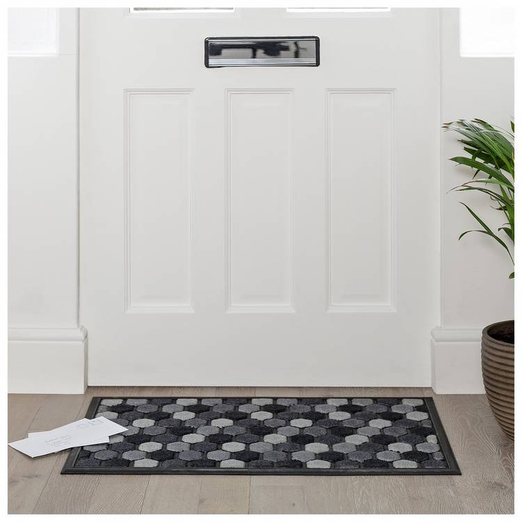 Argos Home Scrape & Sorb Grey Short Pile Doormat - 75x45cm 0
