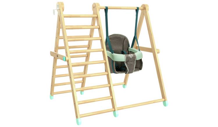 Argos wooden swing and hot sale slide