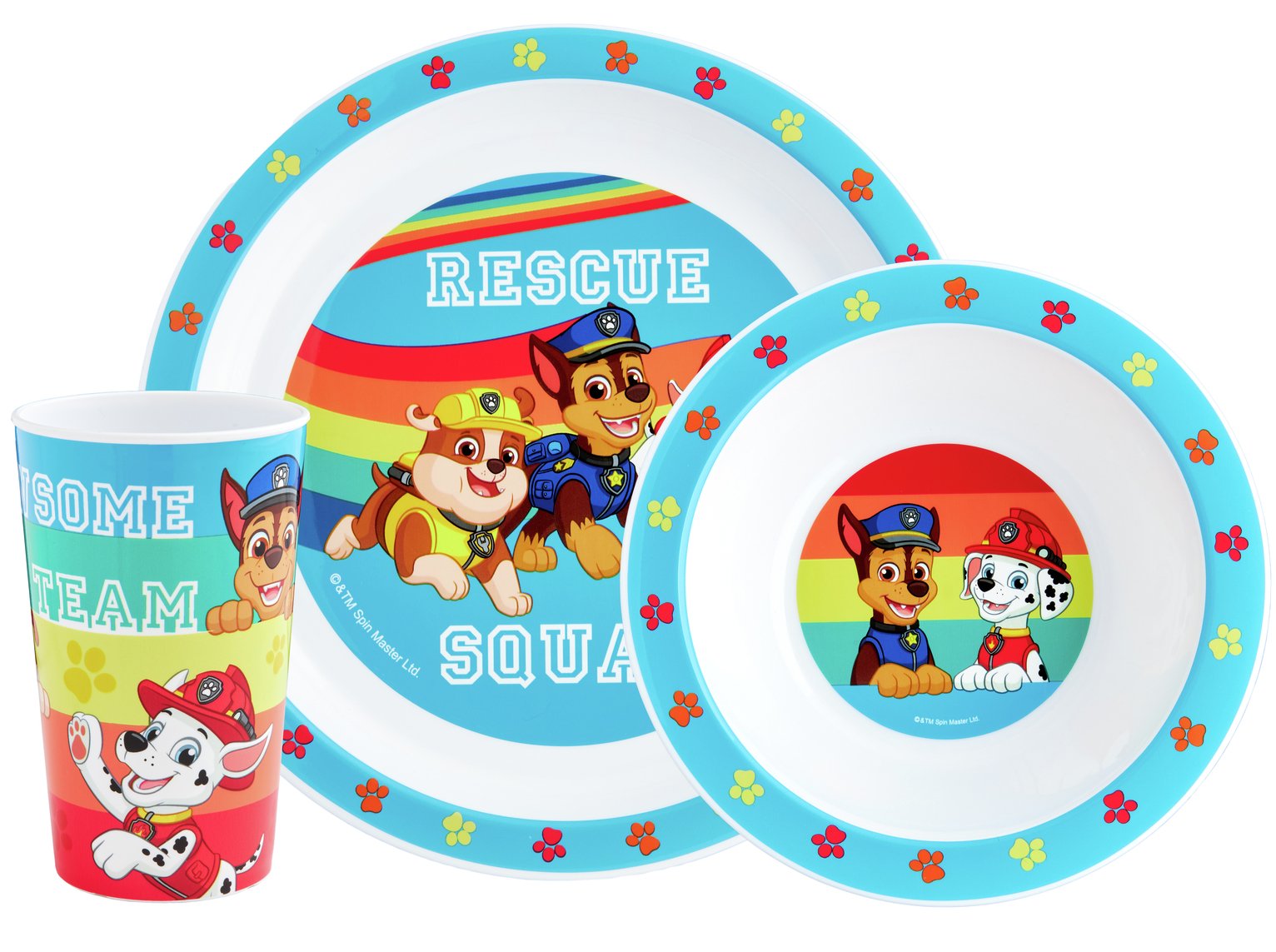 PAW Patrol Rainbow Polypropylene Dine Set - Blue