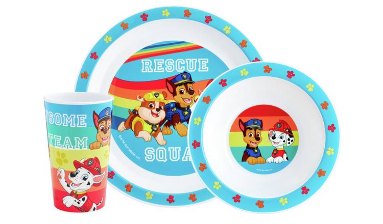 Paw patrol plate discount set