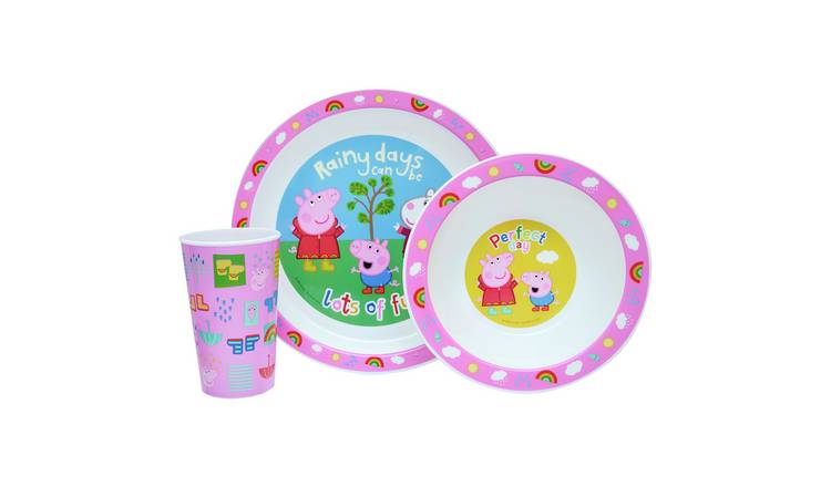 Buy Peppa Pig Kids Plastic Dinner Set Pink Kids tableware and cutlery Argos