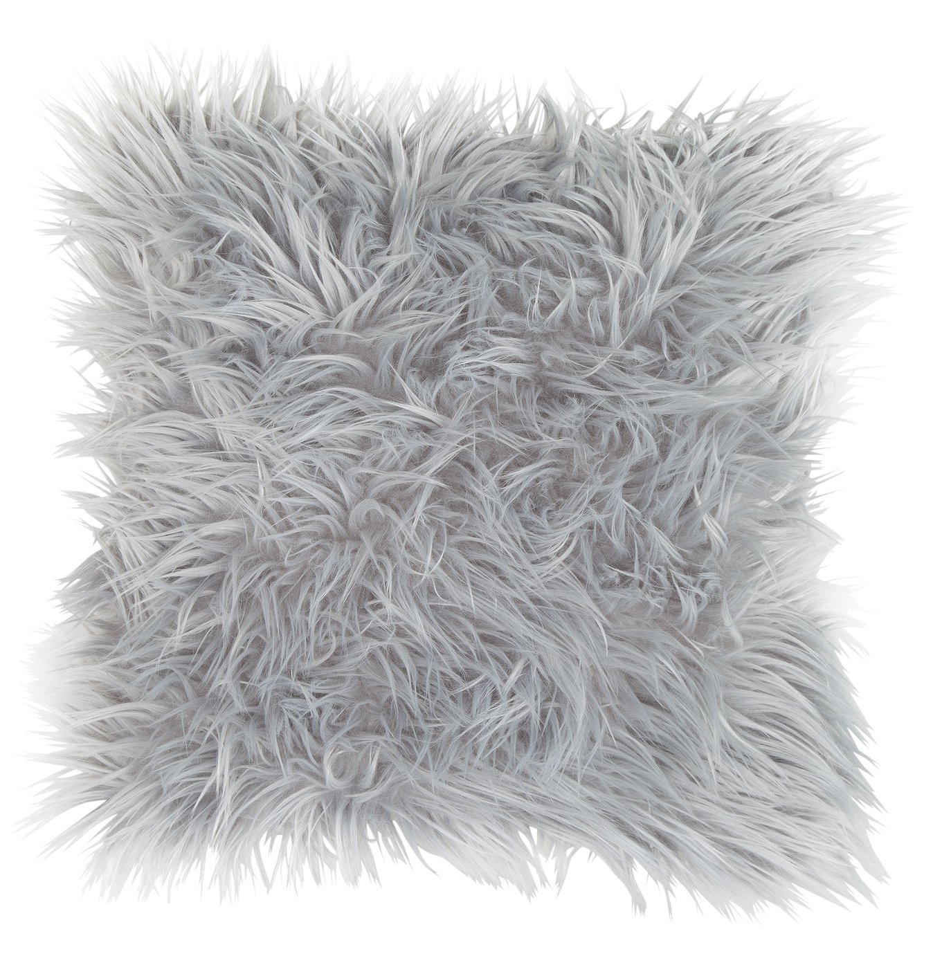 white shaggy cushions